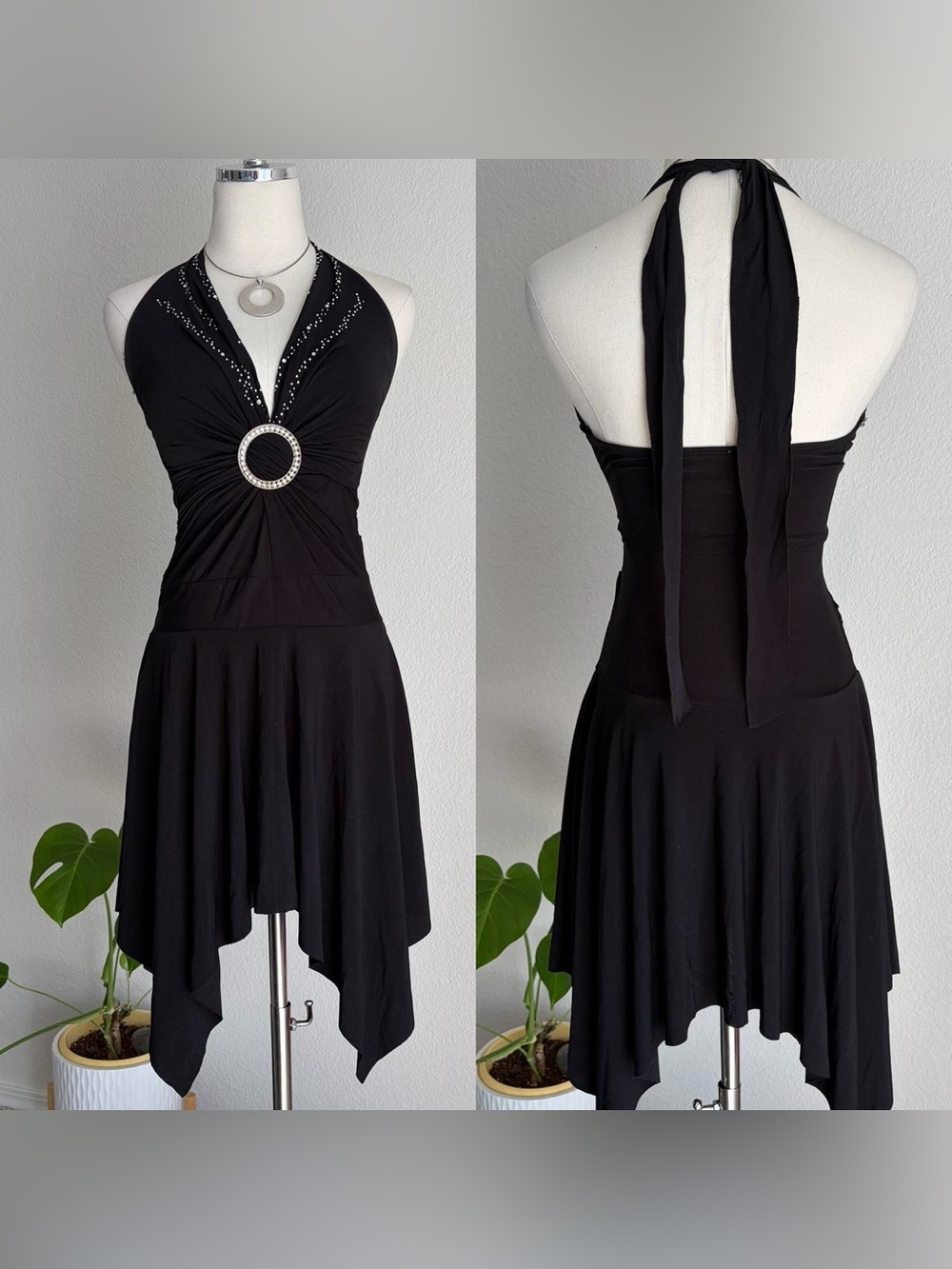 Jane USA Black Handkerchief Dress
